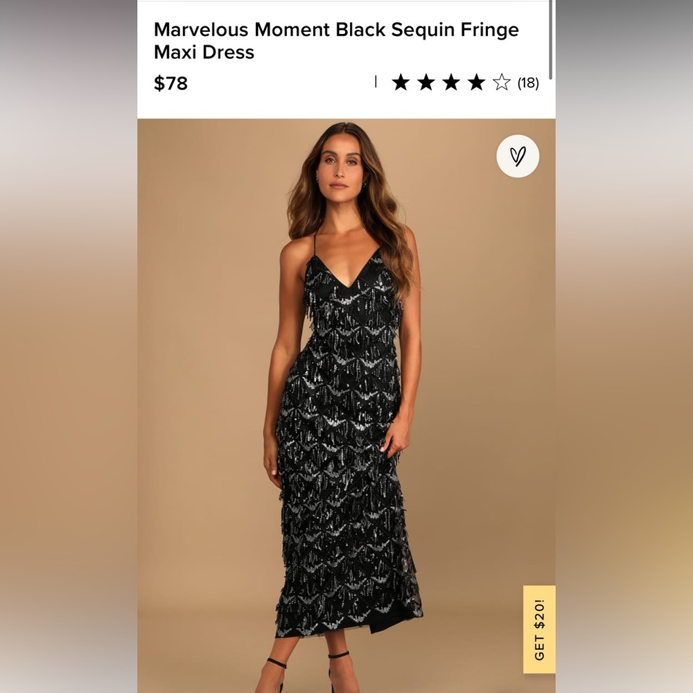 Marvelous Moment Black Sequin Fringe Maxi Dress